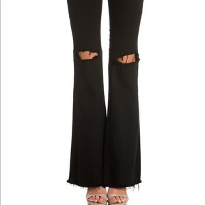 O2 Denim Black Flare Bell Bottom Jeans